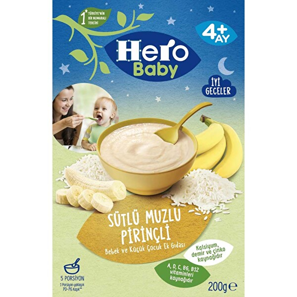 Hero Baby Sütlü Pirinçli Muzlu 200 Gr
