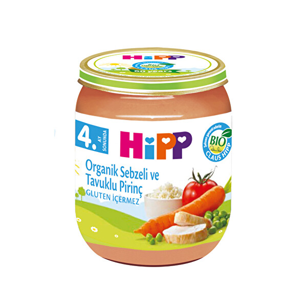 Hipp Organik Pirinçli Tavuklu Sebze 125 Gr