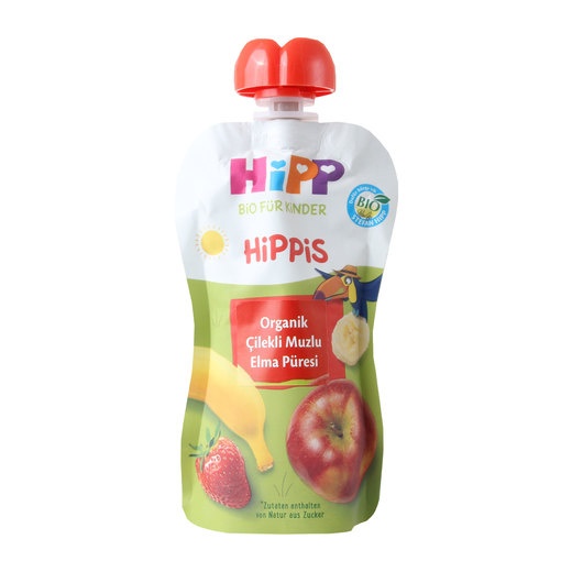 Hipp Organik Çilekli Muzlu Elma Püresi 100 Gr