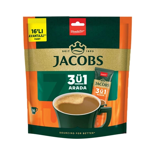 Jacobs 3ü1 Arada Instant Kahve 16x16 Gr