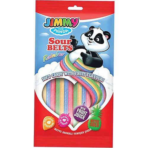 Jımmy Sour Belt Raınbow Poset Lıcorıce 75 G