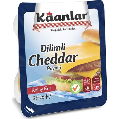 Kaanlar Peynir Cheddar Dilimli 250 Gr