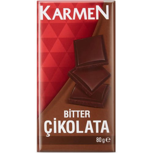 Karmen Bitter Çikolata Kaplı Çilek Draje 80 Gr