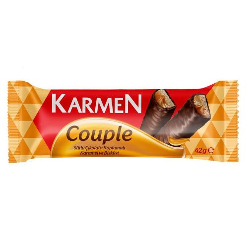 Karmen Couple Çikolata Kaplama Karamel Bisküvi 42 Gr