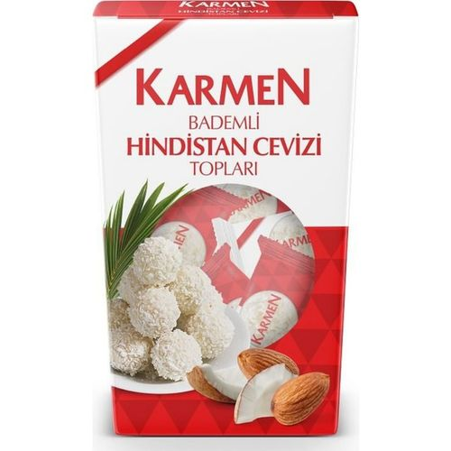 Karmen Hindistan Cevizi Topları Bademli 150 Gr
