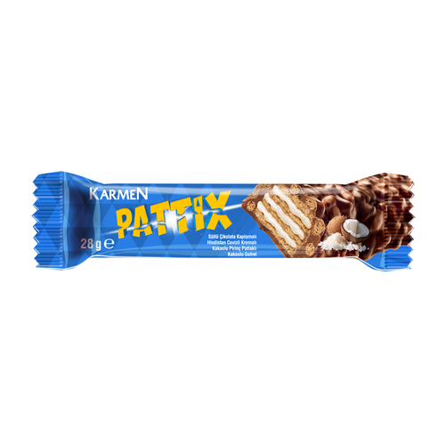 Karmen Pattix Hindistan Cevizli Gofret 28 Gr