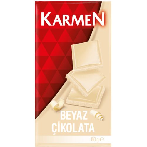 Karmen Tablet Beyaz Çikolata 80 Gr
