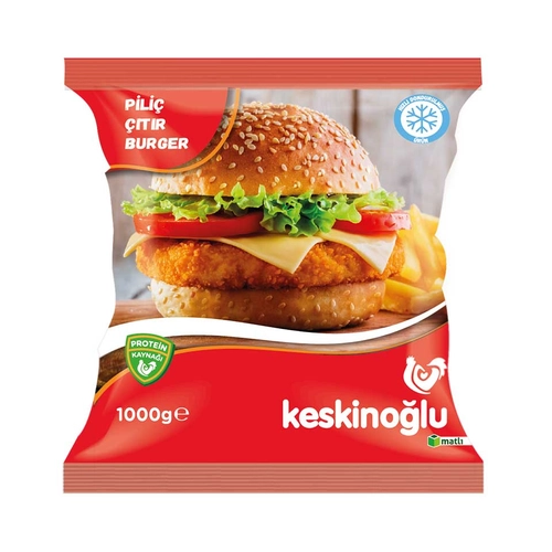 Keskinoğlu Dondurulmuş Çıtır Burger Piliç 1 KG