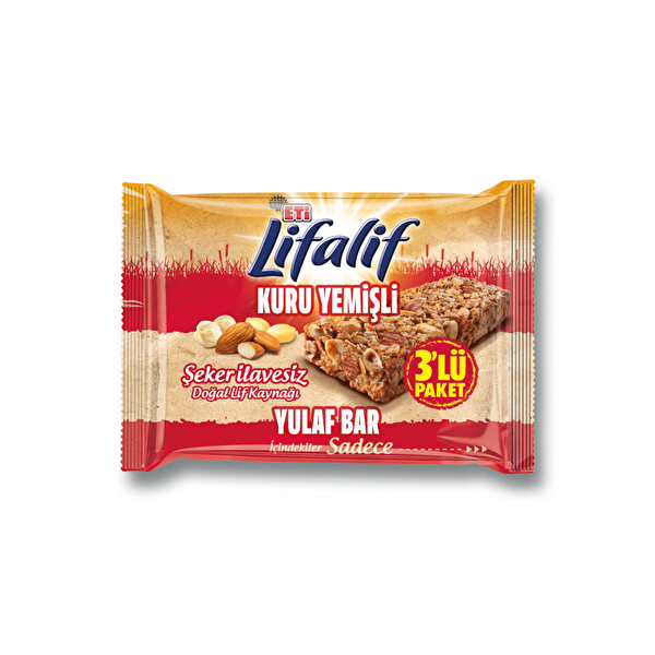 Lifalif Kuruyemişli Bar Paket 3 Adet 105 Gr