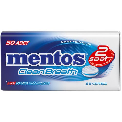 Mentos Cleanbreath 2 Saat Tinbox Peppermint 35 Gr