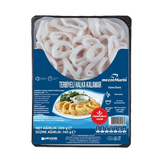 Mezzemarin Dondurulmuş Halka Kalamar 200 Gr