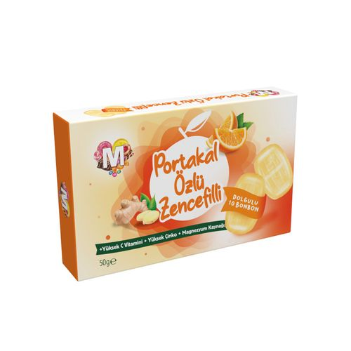 Migros Portakal Özlü Zencefilli Bonbon Şeker 50 Gr
