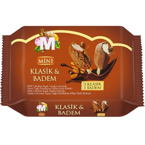 Migros Stick Klasik & Badem Dondurma 6 Adet