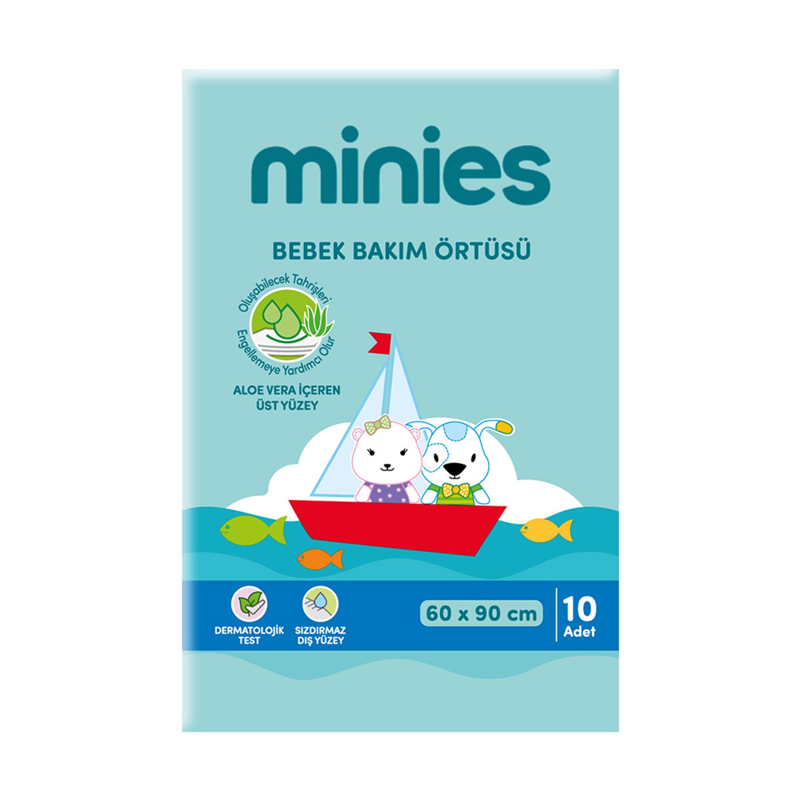 Minies Bebek Bakım Örtüsü 60x90 Cm 10 Adet