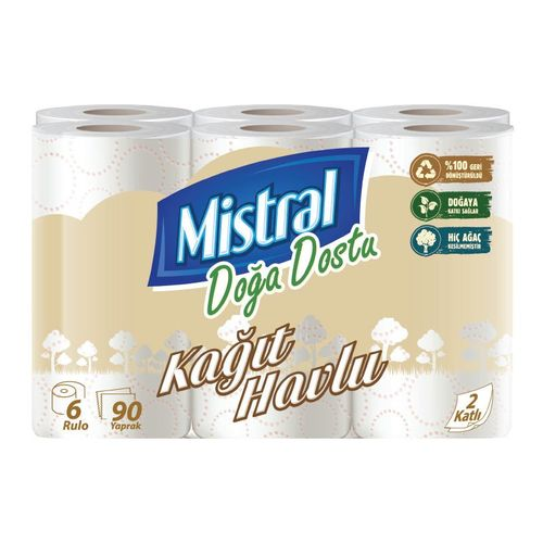 Mistral Kağıt Havlu 2 Kat Doğal Dostu 6 Adet