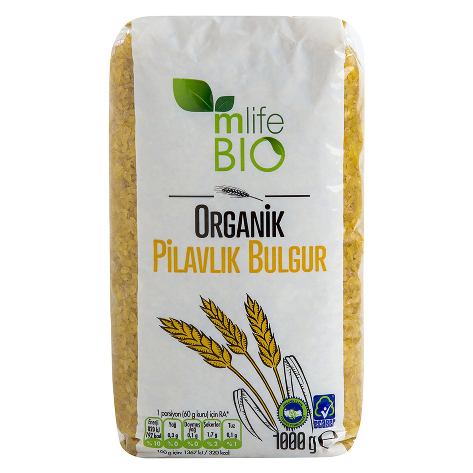Mlife Bio Organik Pilavlık Bulgur 1 Kg