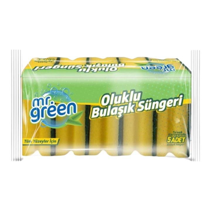 Mr Green Oluklu Bulaşık Süngeri 5 Adet