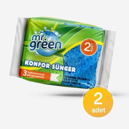 Mr. Green Selülozik Bulaşık Süngeri 2 Adet