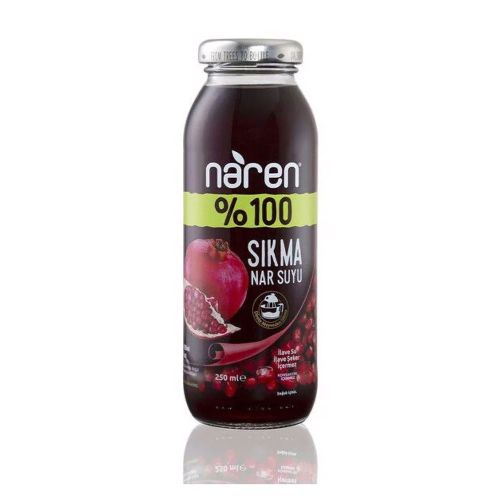 Naren %100 Sıkma Nar Suyu 250 Ml Cam