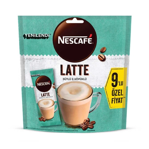 Nescafe Kahve Instant Latte 9lu Adet