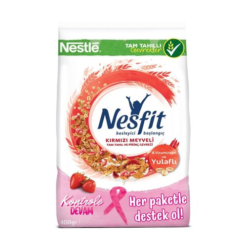 Nesfit Kırmızı Meyveli Mısır Gevreği 400 Gr