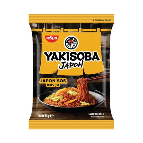 Nissin Noodle Yakisoba Japon Sos, 83 GR