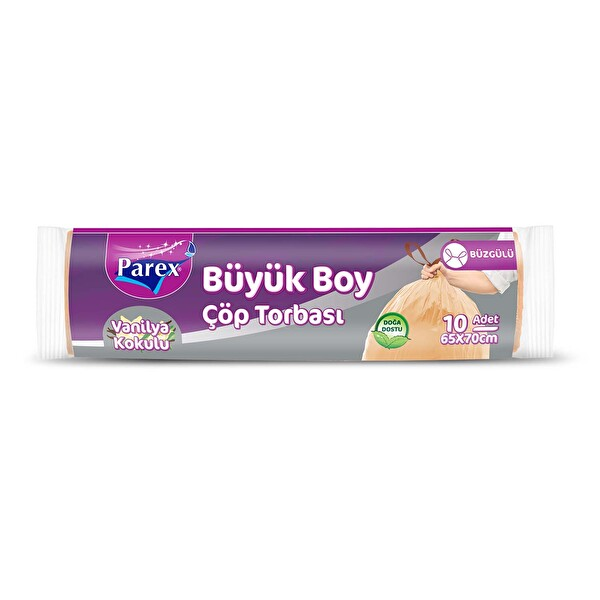 Parex Eko Büzgü Vanilya Kokulu Çöp Torbası Büyük 10 Adet