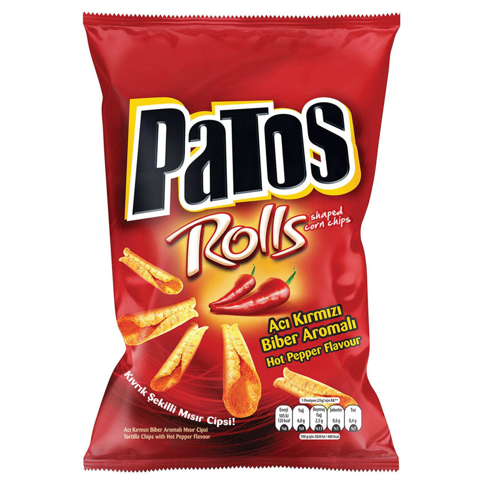 Patos Rolls Acı Mısır Cipsi 185 Gr
