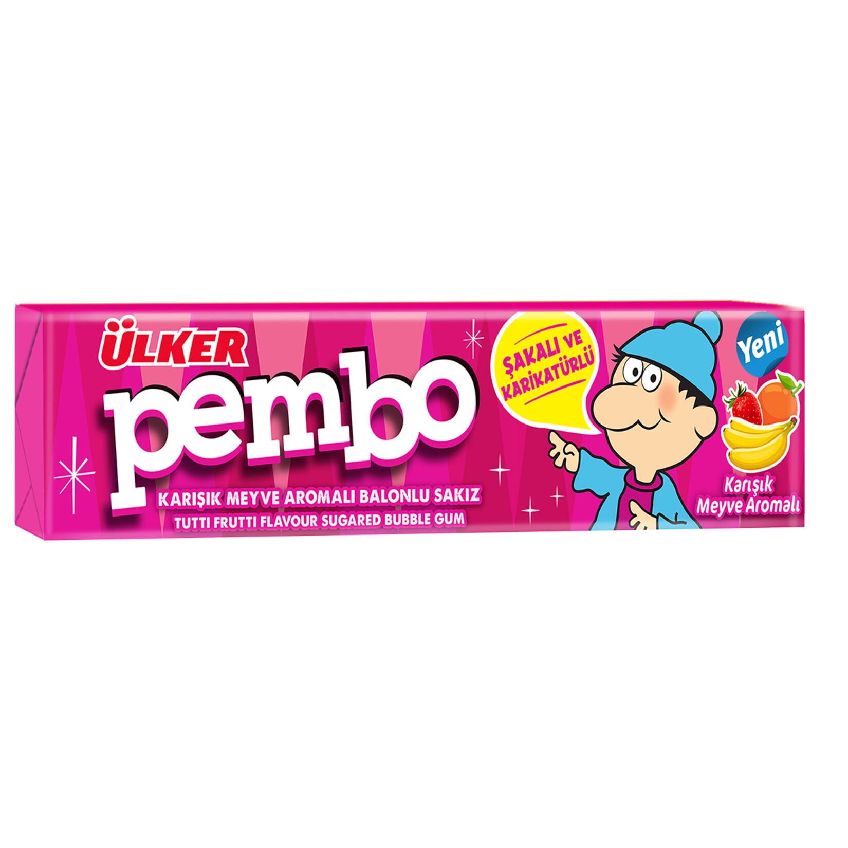Pembo Karışık Meyve Aromalı Balonlu Sakız 22 Gr