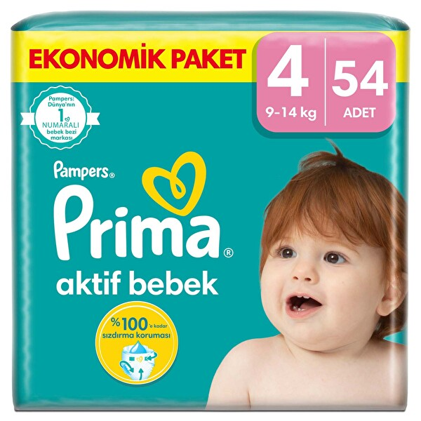 Prima Aktif Bebek Eko Paketi 4 Numara 54 Adet