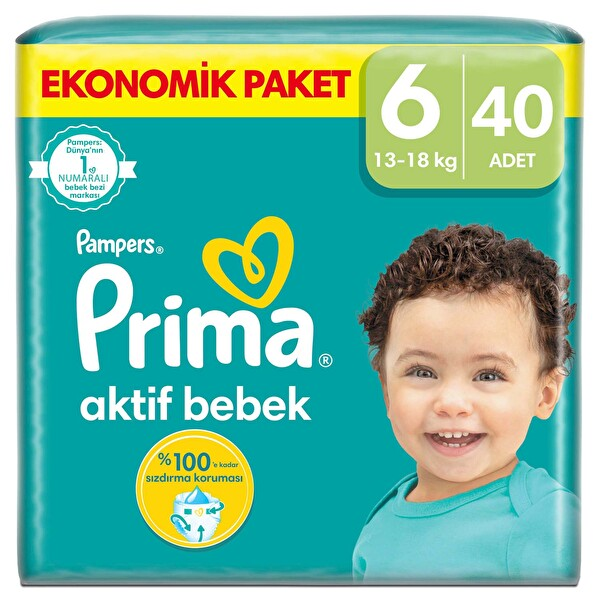 Prima Aktif Bebek Eko Paketi 6 Numara 40 Adet