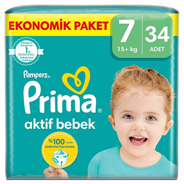 Prima Aktif Bebek Eko Paketi 7 Numara 34 Adet