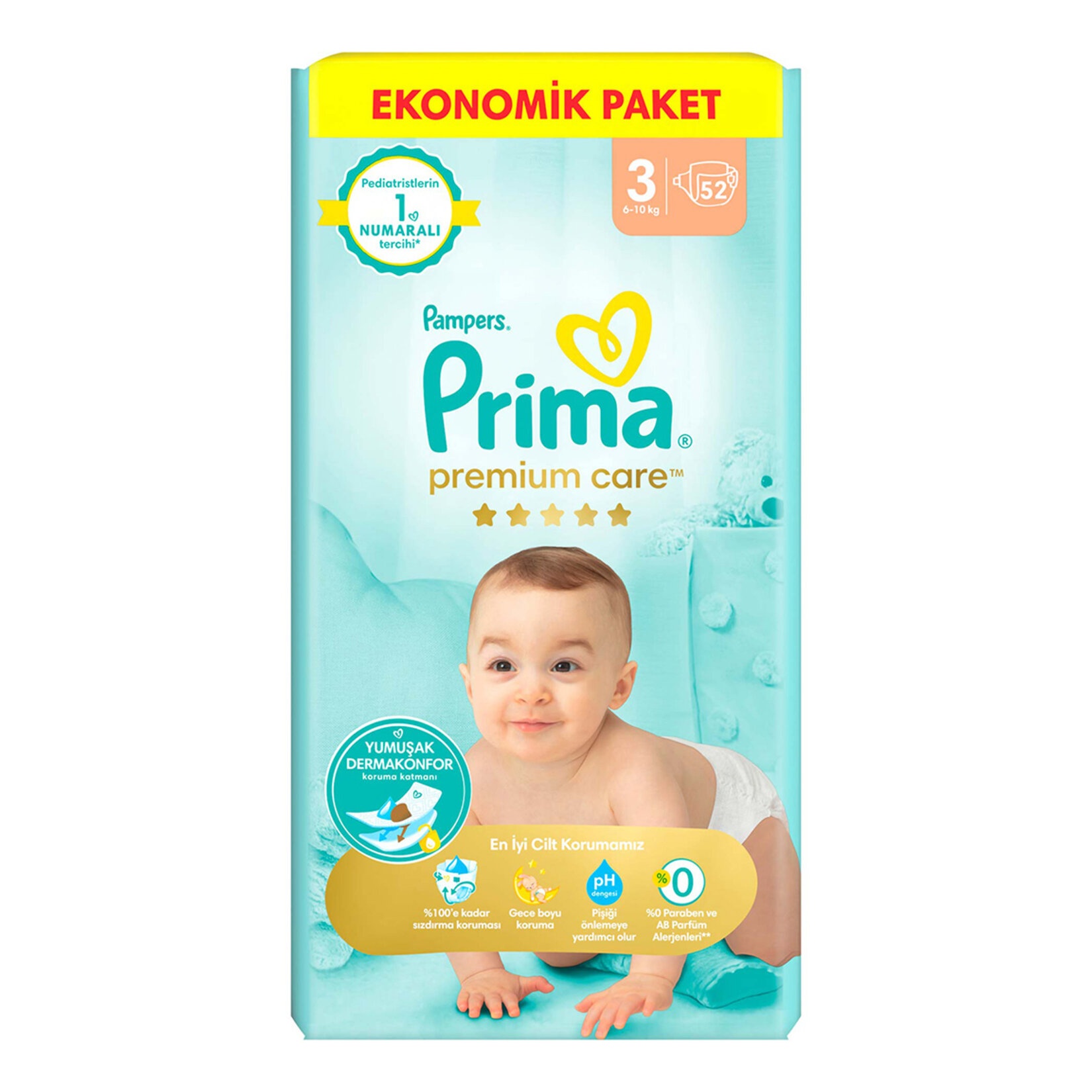 Prima Premium Care Eko 3 Beden 6-10 Kg 52 Adet