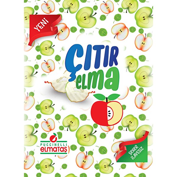 Puccinelli Elmataş Çıtır Elma Tırtıklı Elma Cipsi 50 Gr