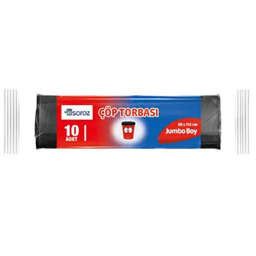 Saroz Jumbo Boy Çöp Torbası 10 Adet 80x110 Cm