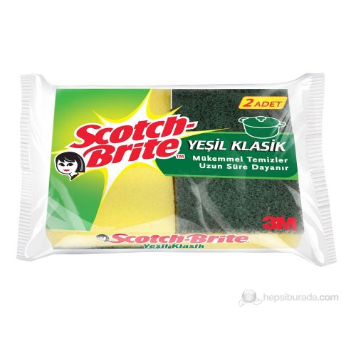 Scotch Brite Yeşil Klasik Sünger Paket 2 Adet
