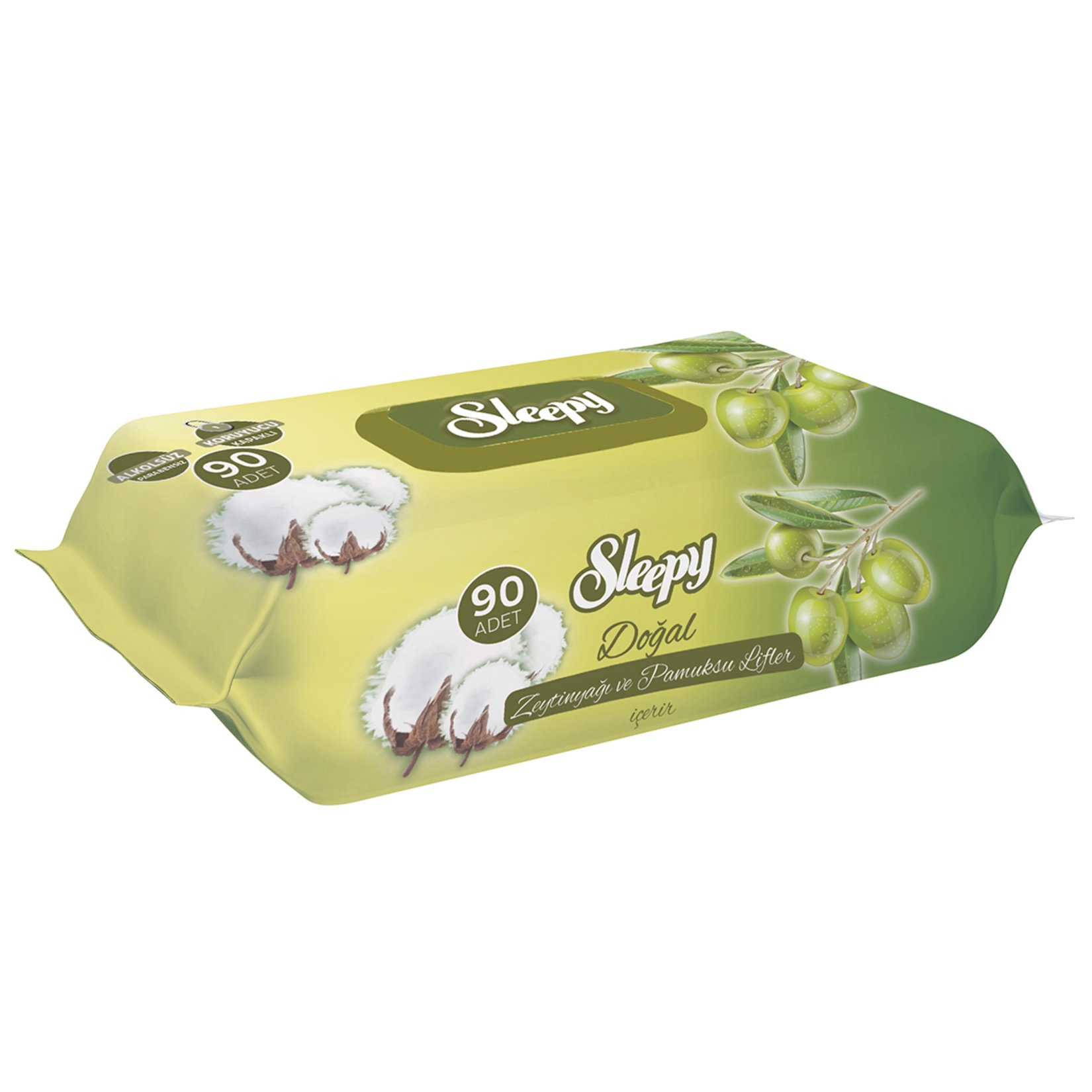 Sleepy Doğal Zeytinyağlı Islak Havlu 90 Adet
