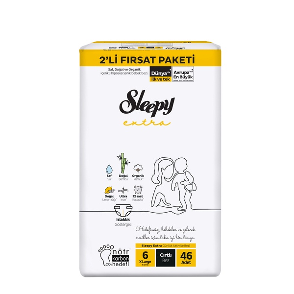 Sleepy Extra Fırsat Paketi XL 2'li 46 Adet