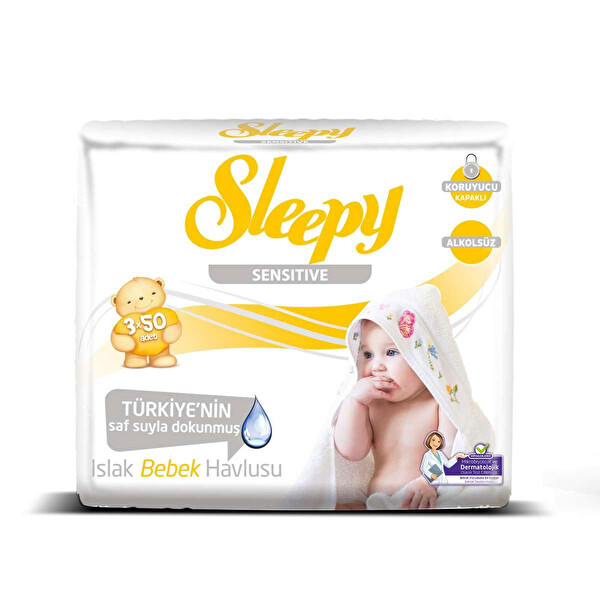 Sleepy Sensitive Islak Havlu 150 Adet