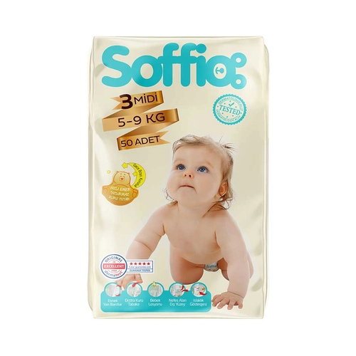 Soffio Çocuk Bezi Midi 50 Adet