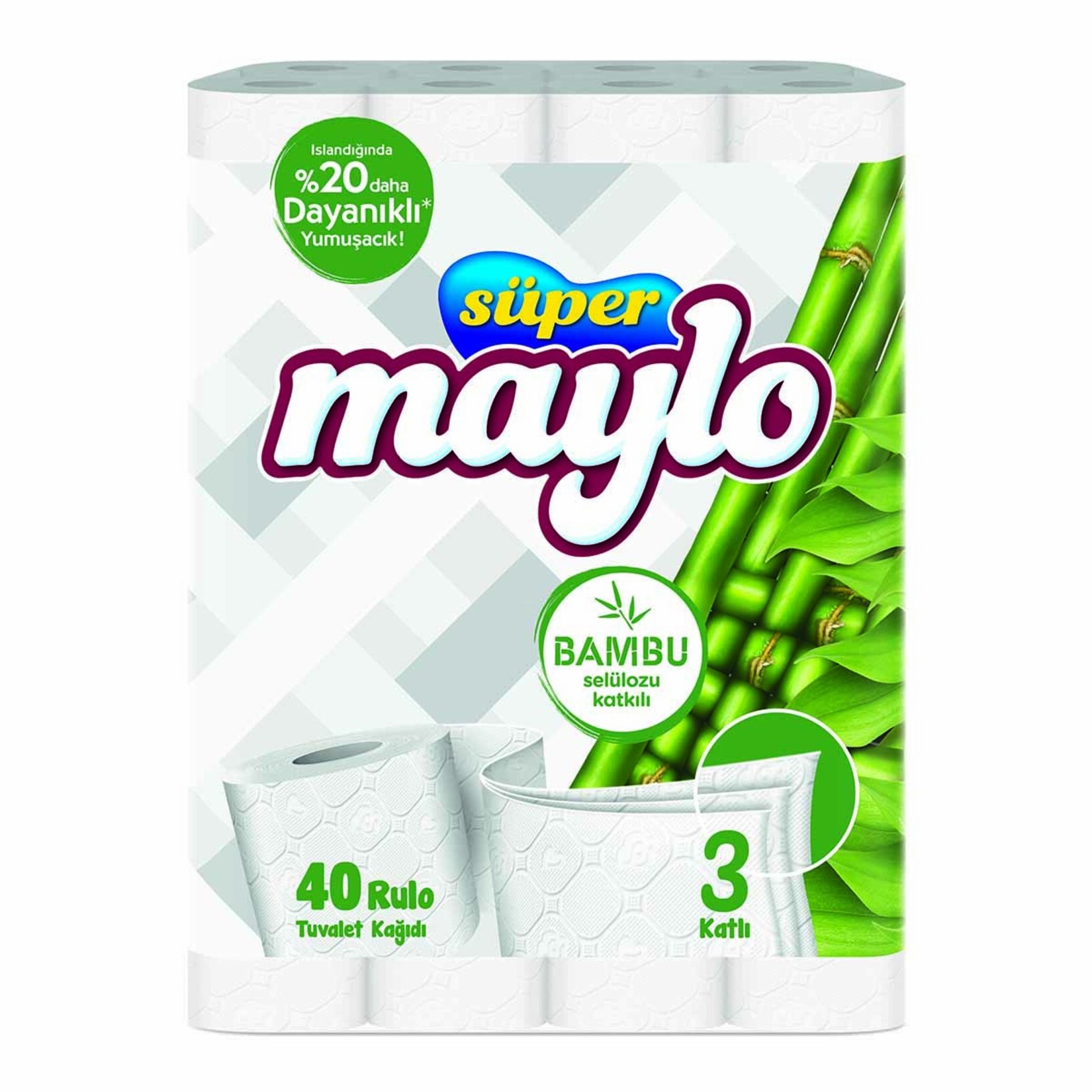 Süper Maylo Bambu Katkılı Tuvalet Kağıdı 40 Adet