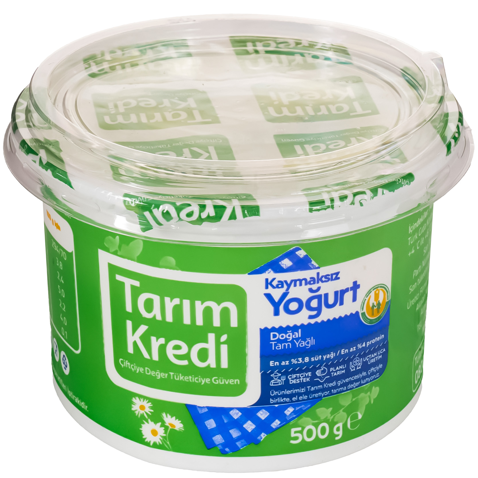Tarım Kredi Tam Yağlı Doğal Yoğurt 500 Gr