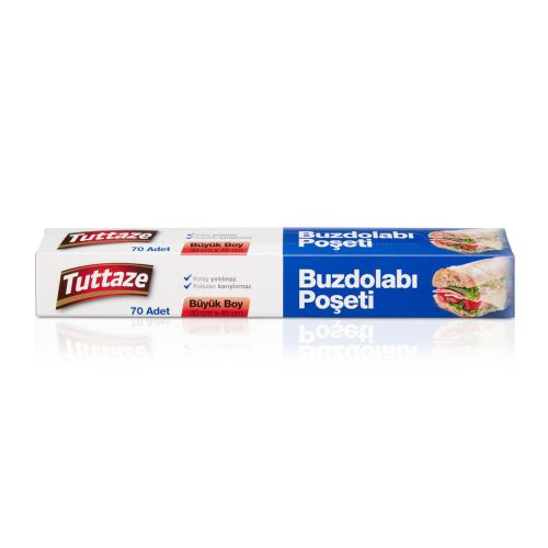Tuttaze Buzdolabı Poşeti Büyük Boy 70 Adet