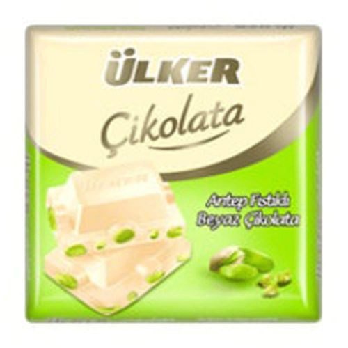 Ülker Antep Fıstıklı Beyaz Kare Çikolata 65 Gr