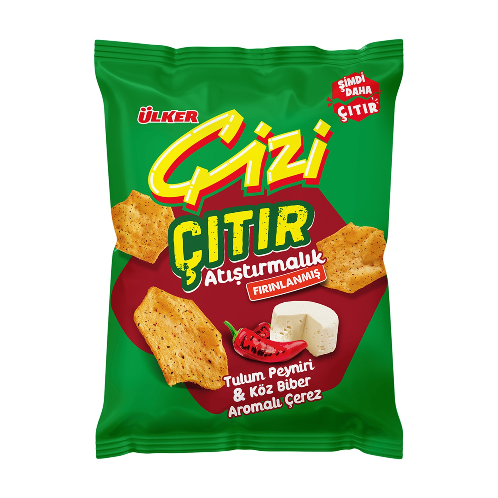 Ülker Çizi Çıtır Tulum Peyniri ve Köz Biberli Atıştırmalık 50 Gr