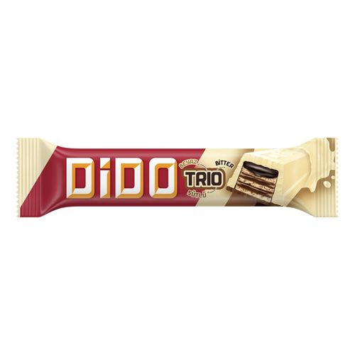 Ülker Dido Trio Beyaz Sütlü Bitter Çikolatalı Gofret 36 Gr