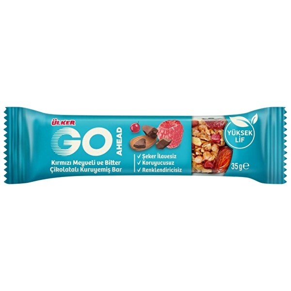 Ülker Go Ahead Kırmızı Meyveli Kuruyemiş Bar 35 Gr