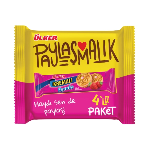 Ülker Rondo Bisküvi Çilek Kremalı 244 GR