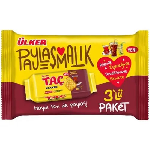 Ülker Taç Kraker Tuzlu 3 x 76 Gr