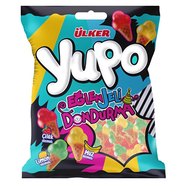 Ülker Yupo Eğlenceli Dondurma Şekilli Yumuşak Şeker 80 Gr